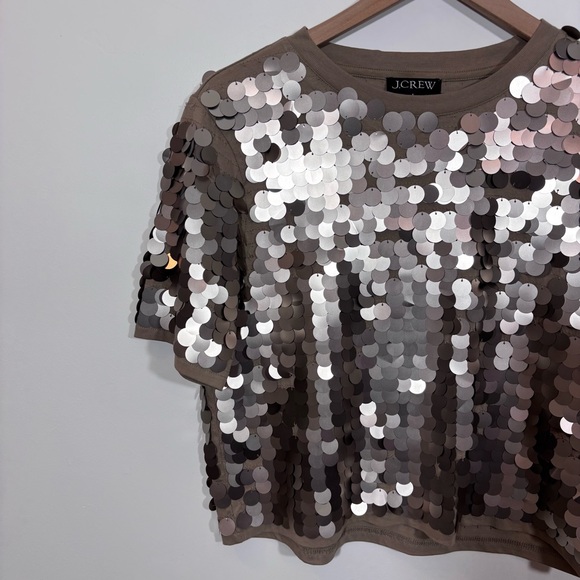 J Crew Collection sequin-embellished T-shirt Size Small - Picture 3 of 12